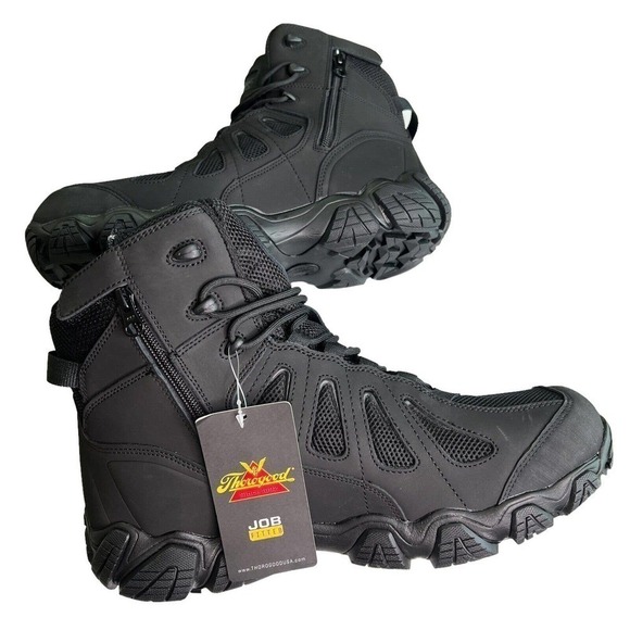 Thorogood Crosstrex Waterproof Work Boots, Black, Men's 13 M - Picture 2 of 10